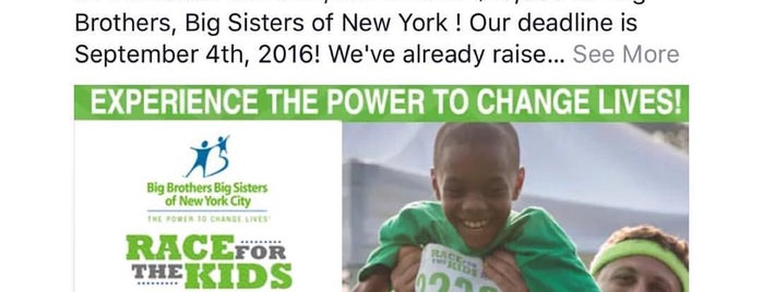 Big Brothers Big Sisters of New York City is one of สถานที่ที่ Sean ถูกใจ.