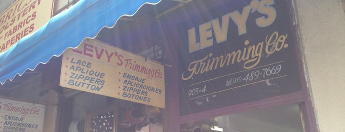 Levy's Trimming Co. is one of Fabric District.