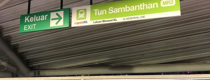 RapidKL Tun Sambanthan (MR2) Monorail Station is one of Monorail.