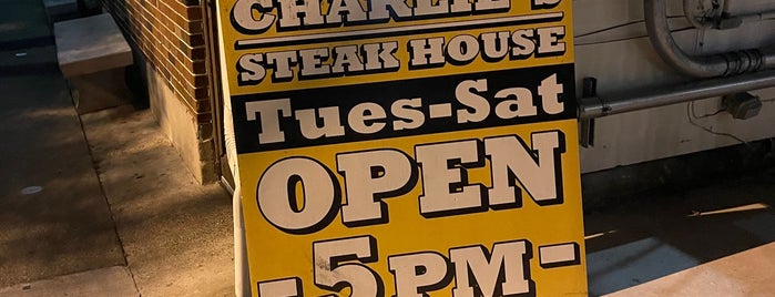 Charlie's Steakhouse is one of Will Return.