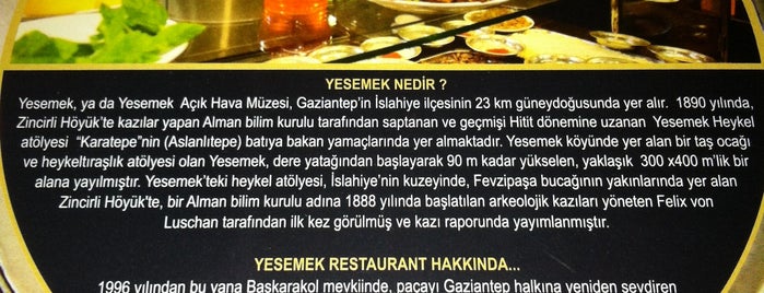 Yesemek Restaurant is one of Antepte Aç Kalmamak.
