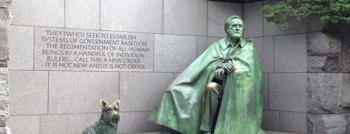 Franklin Delano Roosevelt Memorial is one of Washington D.C.