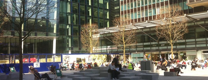Regent's Place Plaza is one of Green Space, Parks, Squares, Rivers & Lakes (One).