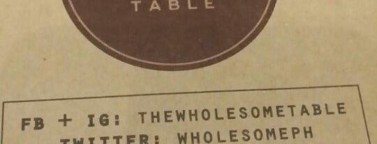 The Wholesome Table is one of Manila.