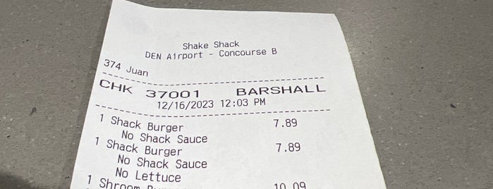 Shake Shack is one of The 9 Best Restaurants in Denver International Airport, Denver.