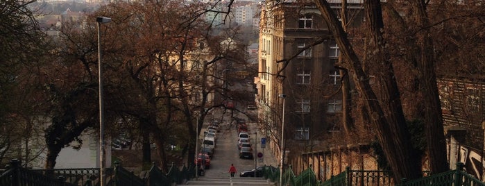 Nuselské schody is one of Pražské výhledy.