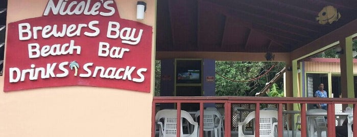 Nicole's Brewer's Bay Beach Bar is one of Must visit places in BVI.