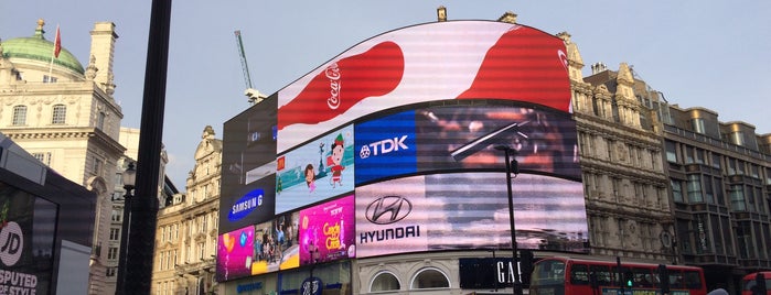 Piccadilly Circus is one of London.