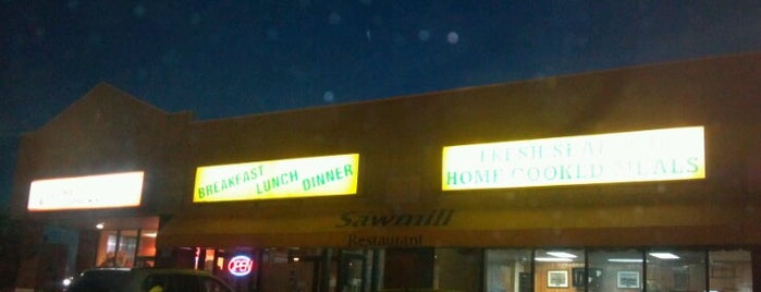 The Sawmill Restaurant is one of Tempat yang Disukai Joe.