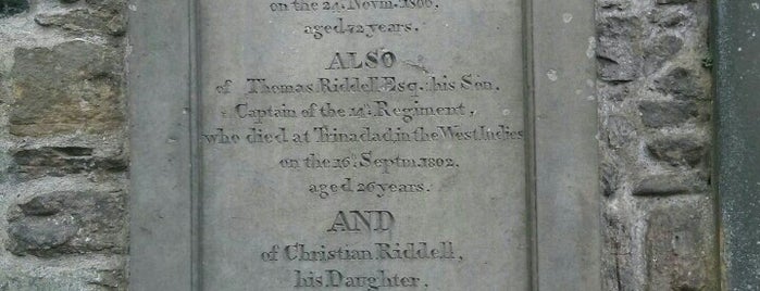 Grave of Thomas Riddell is one of Edinburgh.
