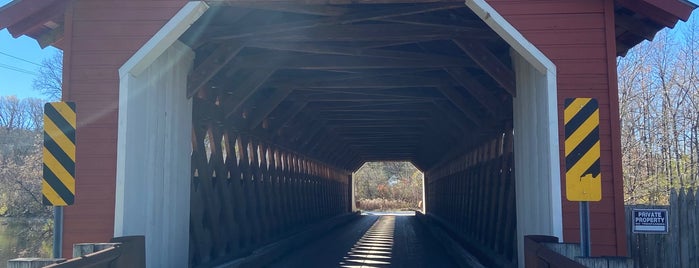 Paper Mill Covered Bridge is one of NH + VT.