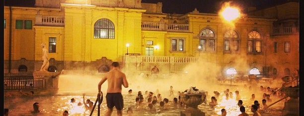 Széchenyi Thermal Bath is one of Budapest. May 2014..