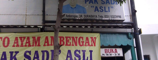 Soto Ayam Ambengan Pak Sadi Asli is one of =L031=.