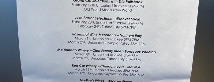 Uncorked is one of Squaw F&B.