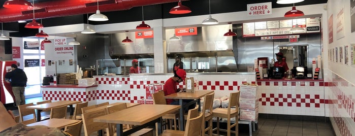 Five Guys is one of places to eat.