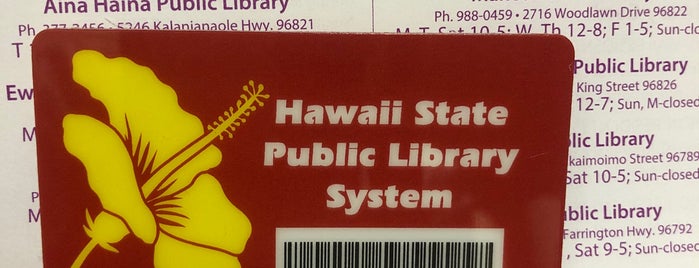 Salt Lake Moanalua Public Library is one of Libraries in Honolulu.