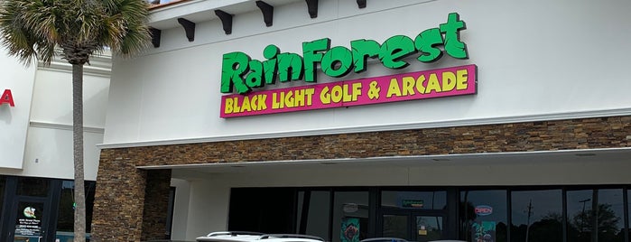 Rainforest Black Light Golf And Arcade is one of Destin.