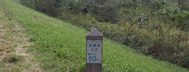 多摩川 左岸 海から50km is one of たま　リバー50キロ（Tama River 50km course)<多摩川>.