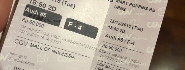 CGV Cinemas is one of Explore Jakarta.