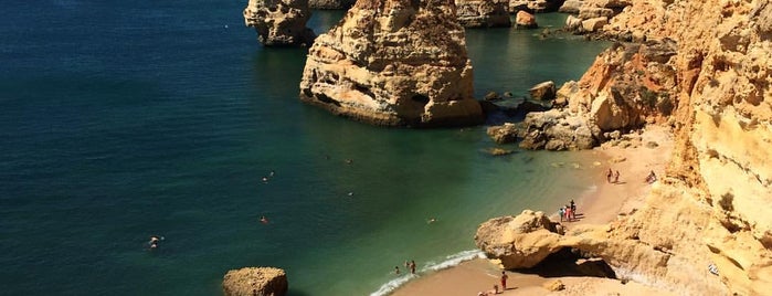 Praia de Benagil is one of Praias preferidas. Fav beaches (Spain & Portugal).