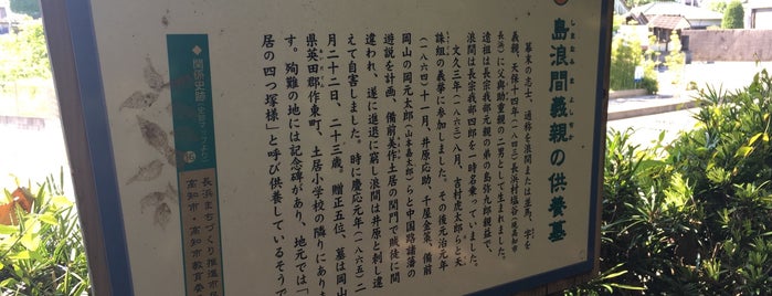 島浪間義親供養塔 is one of 高知市の史跡.