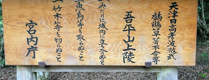 吾平山上陵 is one of 宮内庁治定陵墓.