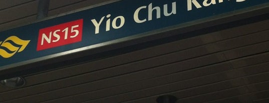 Yio Chu Kang MRT Station (NS15) is one of Tempat yang Disukai Chriz Phoebe.
