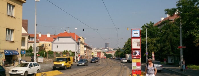 Staré Strašnice (tram, bus) is one of Tramvajové zastávky v Praze (díl první).