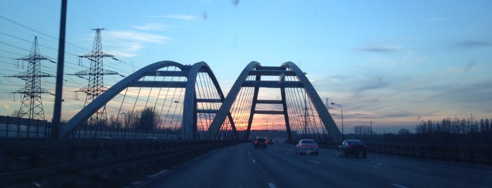 Беляевский мост is one of St. Petersburg bridges.