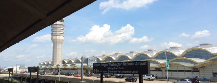 Ronald Reagan Washington National Airport Metro Station is one of Washington A.B.C.D. oops D.C..