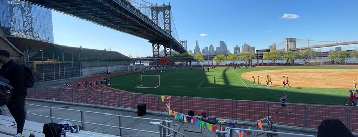 Murry Bergtraum Verizon High School Athletic Field is one of Run.