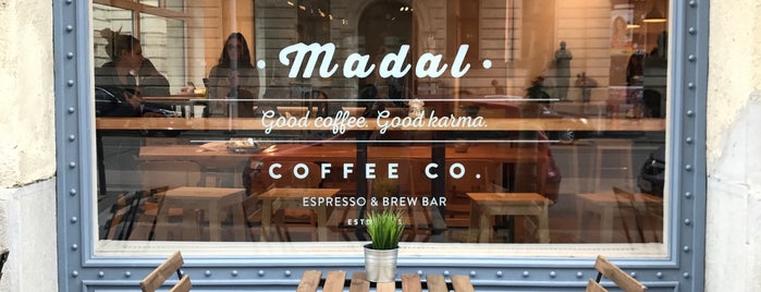 Madal Cafe - Espresso & Brew Bar is one of 6 Coffee Shop for work with optical fiber Budapest.