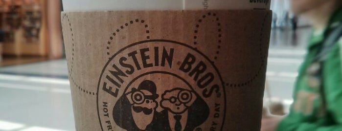 Einstein Bros Bagels is one of coffee shops around the world.