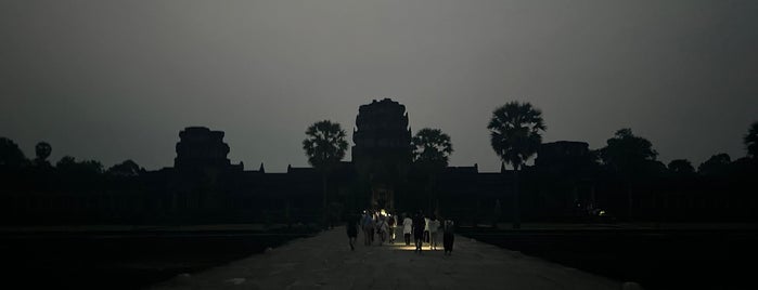 West Gate of Angkor Wat is one of Cambodja.