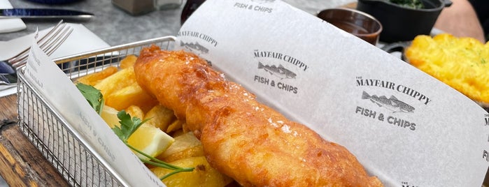 The Mayfair Chippy is one of London Food.