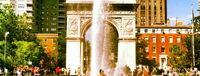 Washington Square Fountain is one of New York.