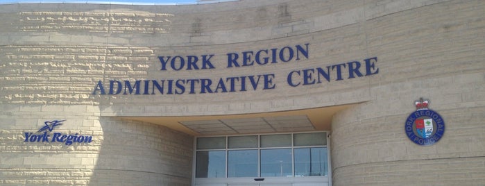 York Region Administration Centre is one of Saved Locations.