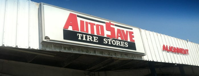 Auto Save Tire Stores is one of Snowy's hangouts:.
