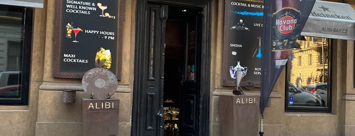 ALIBI. cocktail and music bar is one of Bary Praha.