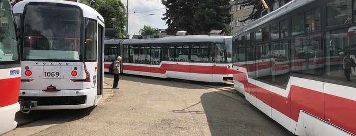 Řečkovice (tram, bus) is one of Noční linka 90 (Brno).