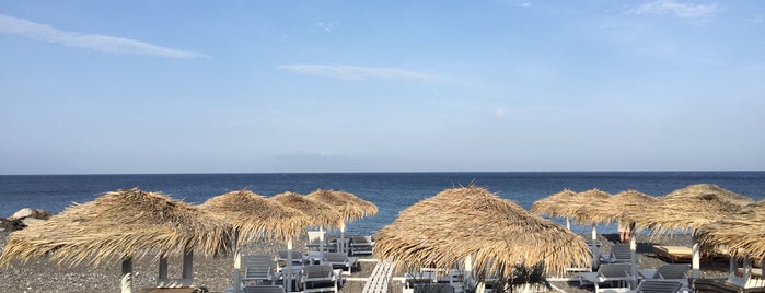 Kamari Beach is one of Greece.
