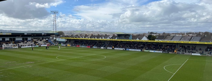 Plainmoor Stadium is one of Football grounds.