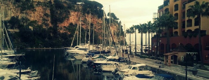 Port de Fontvielle is one of Discover the Riviera I: Menton, Monaco, Éze.