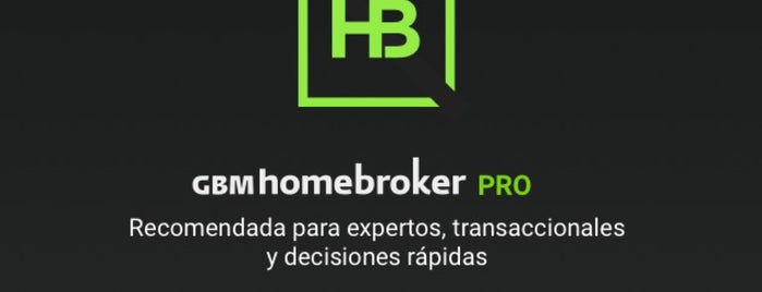 GBMhomebroker is one of Lugares Financieros.