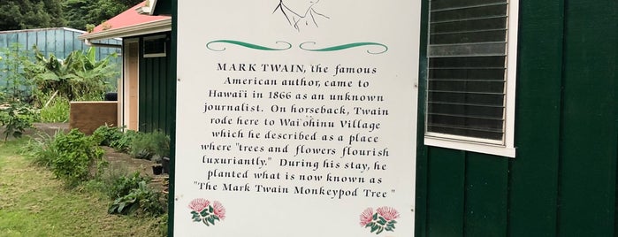 Mark Twain's Monkey Pod Tree is one of HAWAII.