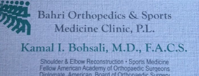 Bahri Orthopedics & Sports Medicine Clinic is one of The HATE list!!!.