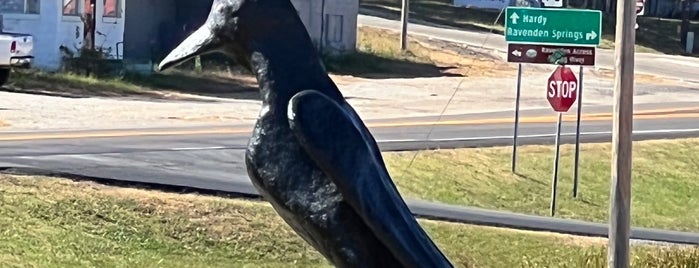 Ravenden Raven Statue is one of Memphis Spring Break!.