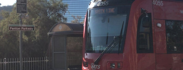 Fenton Parkway Trolley Station is one of sdsu.