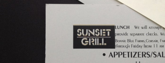 Sunset Grill is one of Nashville, I'm Hungry.