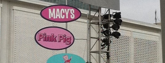 Macy's Pink Pig is one of Atlanta Christmas Activities.